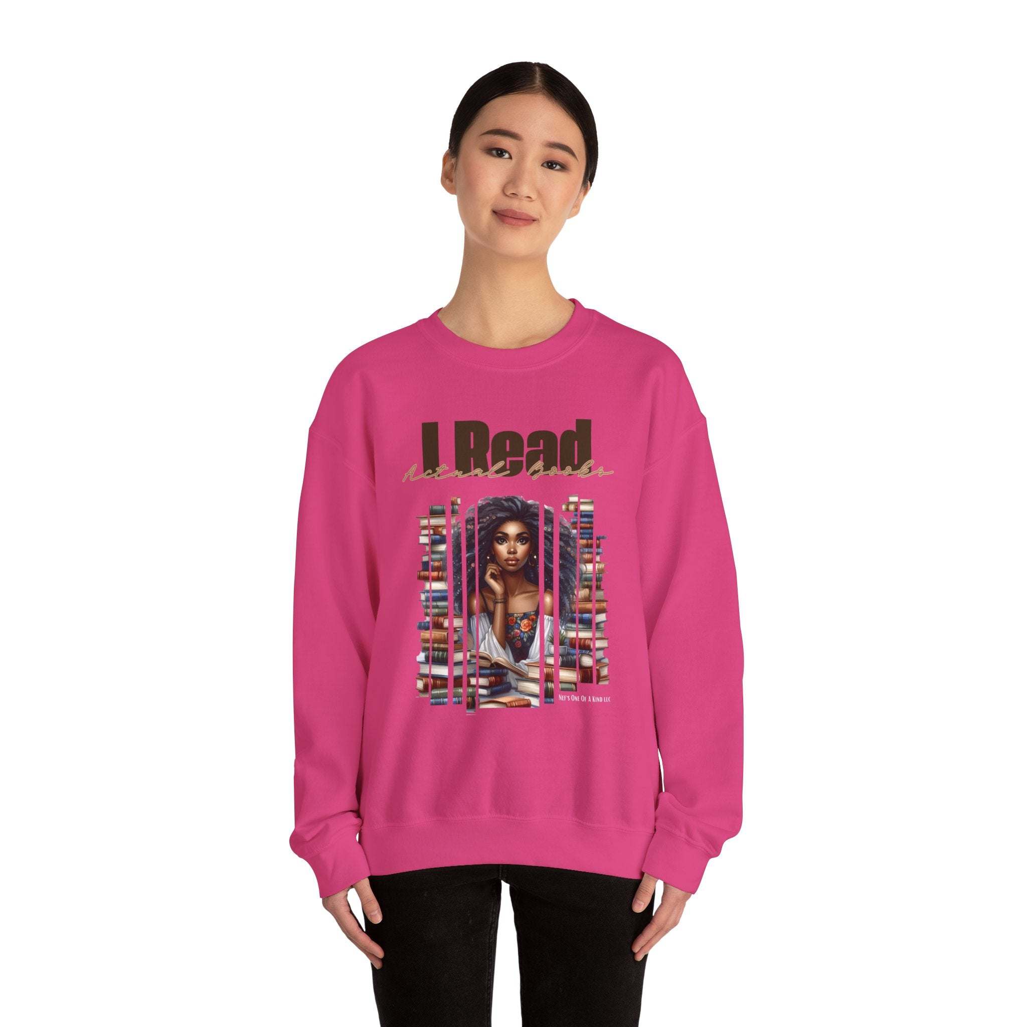 read actual books Unisex Heavy Blend™ Crewneck Sweatshirt